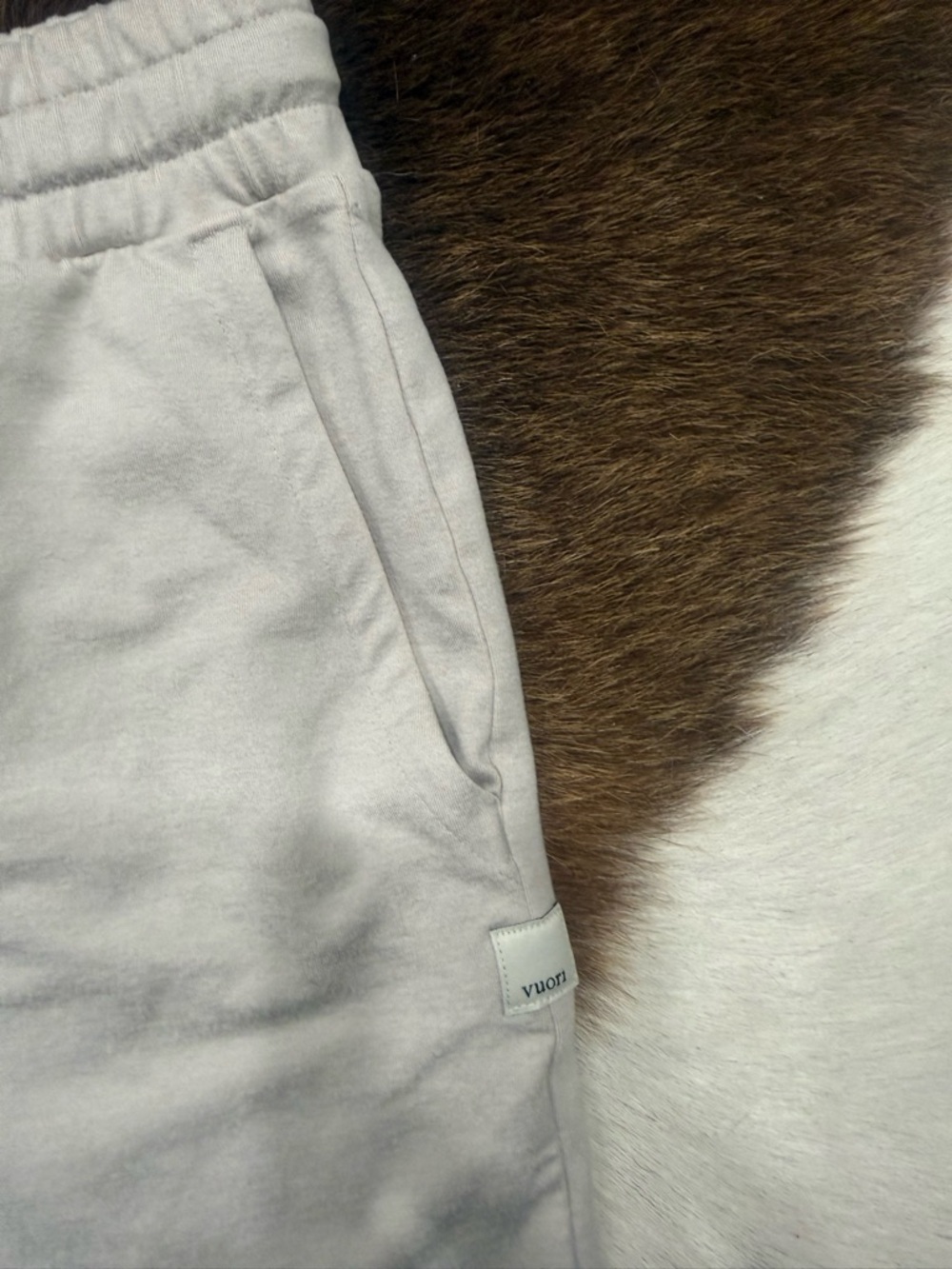 Vuori Off White Wide-Leg Track Pants - Picture 2 of 3